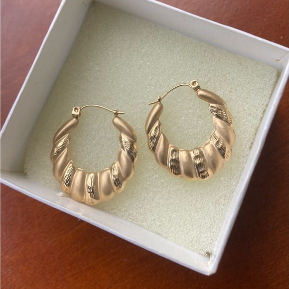 10k Gold hoops.